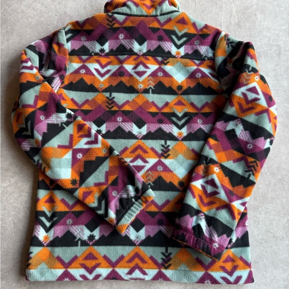 Columbia Kids' Geometric Fleece Jacket - Purple, Orange, Black - Picture 4 of 7